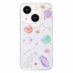 For iPhone 14 Cosmic Star Glitter Epoxy TPU Phone Case(Transparent Purple)