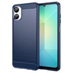 For Samsung Galaxy A06 5G Carbon Fiber Brushed Texture TPU Phone Case(Blue)
