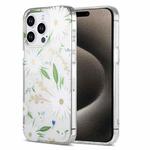 For iPhone 15 Pro Max Dual-side Laminating IMD PC Hybrid TPU Phone Case(White Daisy)