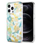 For iPhone 12 Pro Dual-side Laminating IMD PC Hybrid TPU Phone Case(Yellow Flowers)