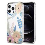 For iPhone 12 Pro Dual-side Laminating IMD PC Hybrid TPU Phone Case(Lotus)