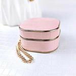 For Samsung Galaxy Buds2 / 2 Pro Crocodile Texture Earbuds Box Leather Protective Case with Metal Bracelet(Pink)