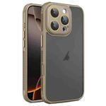 For iPhone 16 Pro Max Hardware Side Cooling Skin Feel Frosted Phone Case with Lens Film(Gold)