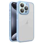 For iPhone 15 Pro Hardware Side Cooling Skin Feel Frosted Phone Case with Lens Film(Sky Blue)