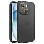 For iPhone 15 Plus Side Cooling Skin Feel Frosted Phone Case(Black)