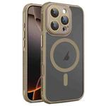 For iPhone 16 Pro Max Hardware Side Cooling Skin Feel Frosted MagSafe Magnetic Phone Case with Lens Film(Gold)