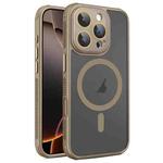 For iPhone 16 Pro Hardware Side Cooling Skin Feel Frosted MagSafe Magnetic Phone Case with Lens Film(Gold)