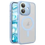 For iPhone 16 Side Cooling Skin Feel Frosted MagSafe Magnetic Phone Case(Sky Blue)