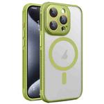 For iPhone 15 Pro Max Side Cooling Skin Feel Frosted MagSafe Magnetic Phone Case(Green)