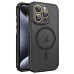 For iPhone 15 Pro Side Cooling Skin Feel Frosted MagSafe Magnetic Phone Case(Black)