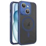 For iPhone 15 Plus Side Cooling Skin Feel Frosted MagSafe Magnetic Phone Case(Blue)