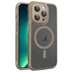 For iPhone 13 Pro Max Hardware Side Cooling Skin Feel Frosted MagSafe Magnetic Phone Case with Lens Film(Gold)