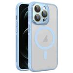 For iPhone 12 Pro Max Side Cooling Skin Feel Frosted MagSafe Magnetic Phone Case(Sky Blue)