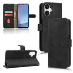 For Samsung Galaxy A25 5G SC-53F Skin Feel Magnetic Flip Leather Phone Case(Black)