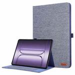 For OnePlus Pad 3 Global 13.2 Fabric Texture Horizontal Flip Leather Tablet Case(Blue)