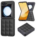 For Samsung Galaxy Z Flip5 Square-shaped Leather Back Cover Phone Case(Black)