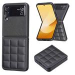 For Samsung Galaxy Z Flip4 Square-shaped Leather Back Cover Phone Case(Black)