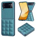 For Samsung Galaxy Z Flip4 Square-shaped Leather Back Cover Phone Case(Green)