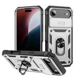 For iPhone 17 Air Sliding Camshield TPU + PC Phone Case with Holder(White+Black)