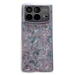 For Xiaomi Mix Fold 4 Pearlescent Shell Texture Phone Case(Pink Green)