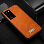 For Samsung Galaxy Note20 Ultra SULADA Shockproof TPU + Handmade Leather Protective Case(Orange)
