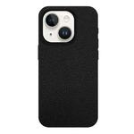 For iPhone 15 Skin Feel Leather Texture MagSafe Magnetic Phone Case(Black)