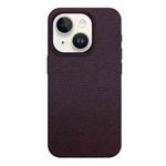 For iPhone 15 Skin Feel Leather Texture MagSafe Magnetic Phone Case(Purple)