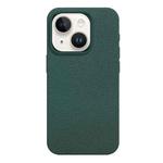 For iPhone 14 Skin Feel Leather Texture MagSafe Magnetic Phone Case(Blue Green)