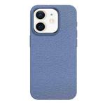 For iPhone 12 Skin Feel Leather Texture MagSafe Magnetic Phone Case(Gray Blue)