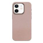 For iPhone 12 Skin Feel Leather Texture MagSafe Magnetic Phone Case(Pink)