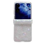 For Xiaomi Mix Flip 2 Three-piece Set Pearlescent Shell Texture Phone Case(Beige)