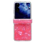 For Xiaomi Mix Flip 2 Three-piece Set Pearlescent Shell Texture Phone Case(Red)