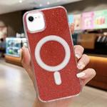 For iPhone SE 2022 / 2020 / 8 / 7 Acrylic Transparent Glitter MagSafe Phone Case(Red)