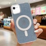 For iPhone SE 2022 / 2020 / 8 / 7 Acrylic Transparent Glitter MagSafe Phone Case(Blue)