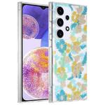 For Samsung Galaxy A23 Dual-side Laminating IMD PC Hybrid TPU Phone Case(Yellow Flowers)