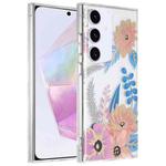 For Samsung Galaxy A35 5G Dual-side Laminating IMD PC Hybrid TPU Phone Case(Lotus)