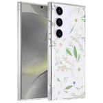 For Samsung Galaxy S24 5G Dual-side Laminating IMD PC Hybrid TPU Phone Case(White Daisy)