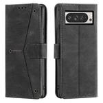 For Google Pixel 9 Pro XL Nail Skin Feel Stitching Calf Texture Leather Phone Case(Black)