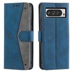 For Google Pixel 9 Pro XL Nail Skin Feel Stitching Calf Texture Leather Phone Case(Blue)