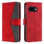 For Google Pixel 9a Nail Skin Feel Stitching Calf Texture Leather Phone Case(Red)