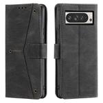 For Google Pixel 10 Pro XL Nail Skin Feel Stitching Calf Texture Leather Phone Case(Black)
