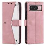 For Google Pixel 10 / 10 Pro Nail Skin Feel Stitching Calf Texture Leather Phone Case(Rose Gold)