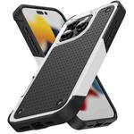 For iPhone 16 Pro Max PC + TPU Shockproof Protective Phone Case(White+Black)