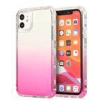For iPhone 12 / 12 Pro 3 In 1 Dreamland PC + TPU Gradient Monochrome Transparent Border Protective Case(Pink)