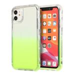 For iPhone 12 / 12 Pro 3 In 1 Dreamland PC + TPU Gradient Monochrome Transparent Border Protective Case(Green)