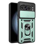 For Google Pixel 9 Pro XL Sliding Camera Cover Design TPU+PC Phone Case(Green)