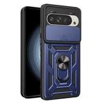 For Google Pixel 9 / 9 Pro Sliding Camera Cover Design TPU+PC Phone Case(Blue)