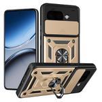 For Google Pixel 9a Sliding Camera Cover Design TPU+PC Phone Case(Gold)