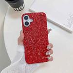 For iPhone 16 Glitter Powder Shockproof TPU Phone Case(Red)