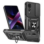For ZTE nubia Neo 2 Sliding Camera Cover Design TPU+PC Phone Case(Black)